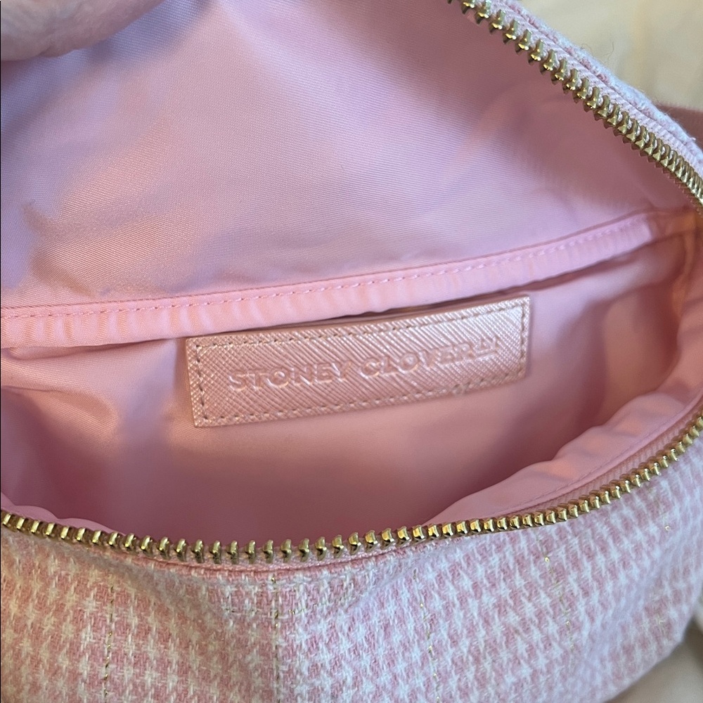 NWT Stoney Clover Lane Novelty Woven Fanny Pack in Shimmer Pink Woven - Picture 4 of 4